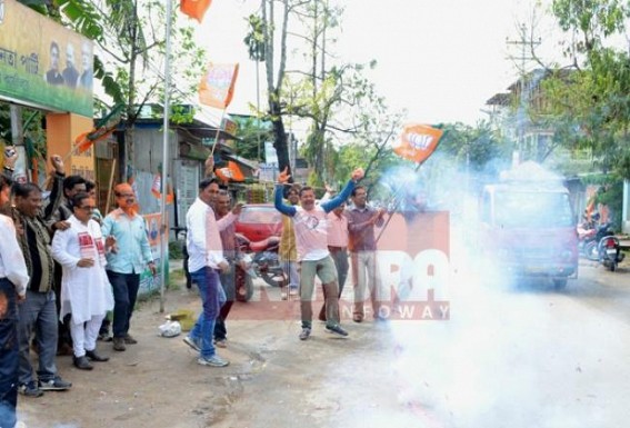 Tripura BJP celebrates UP victory